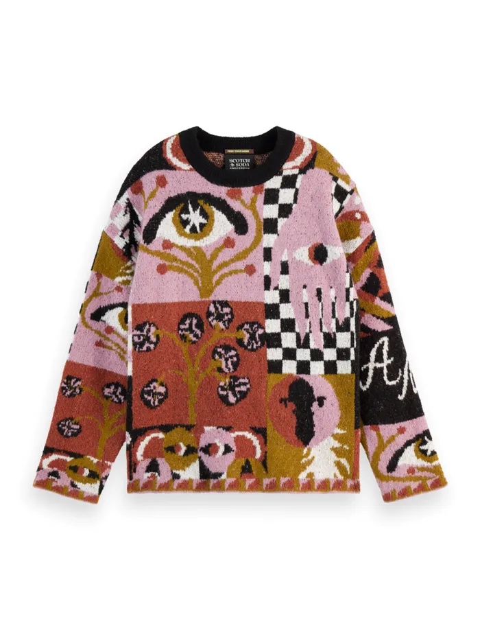 Women JACQUARD OVERSIZED PULLOVER Free Mind Jacquard Scotch and Soda Knitwear