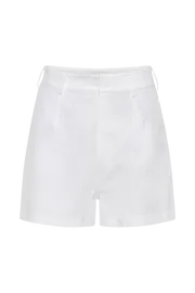 Women Jadri Linen Shorts 8211 White White Meshki Shorts