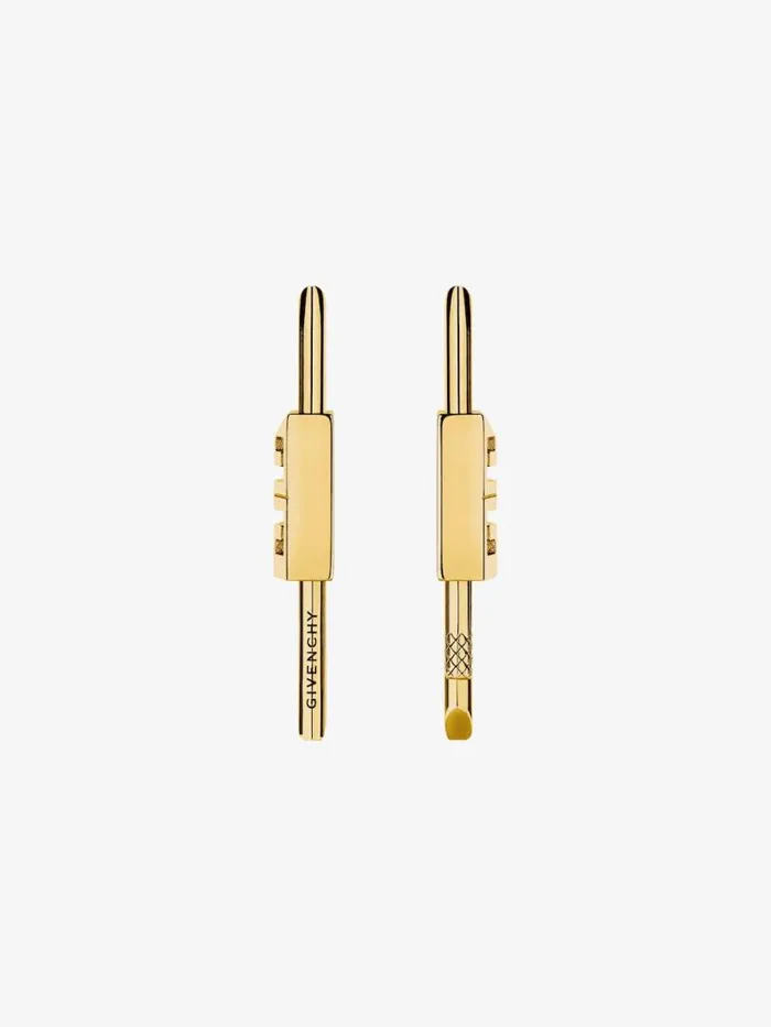 Women Jewelry Givenchy Lock Earrings In Metal Golden Yellow Women Jewelry Givenchy Lock Earrings In Metal Golden Yellow