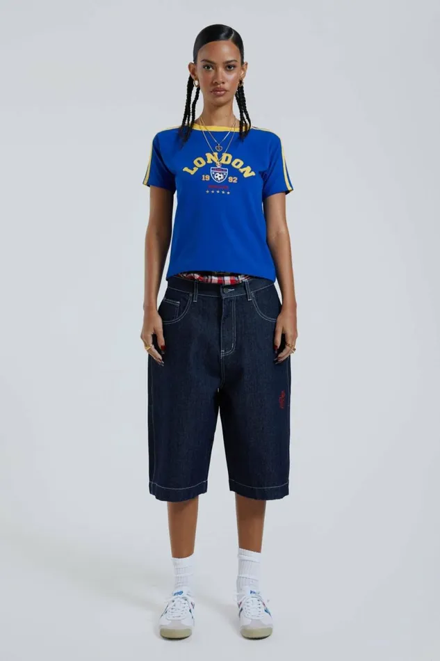 Women Jumbo Denim Jorts Blue Jaded London Jeans Women Jumbo Denim Jorts Blue Jaded London Jeans