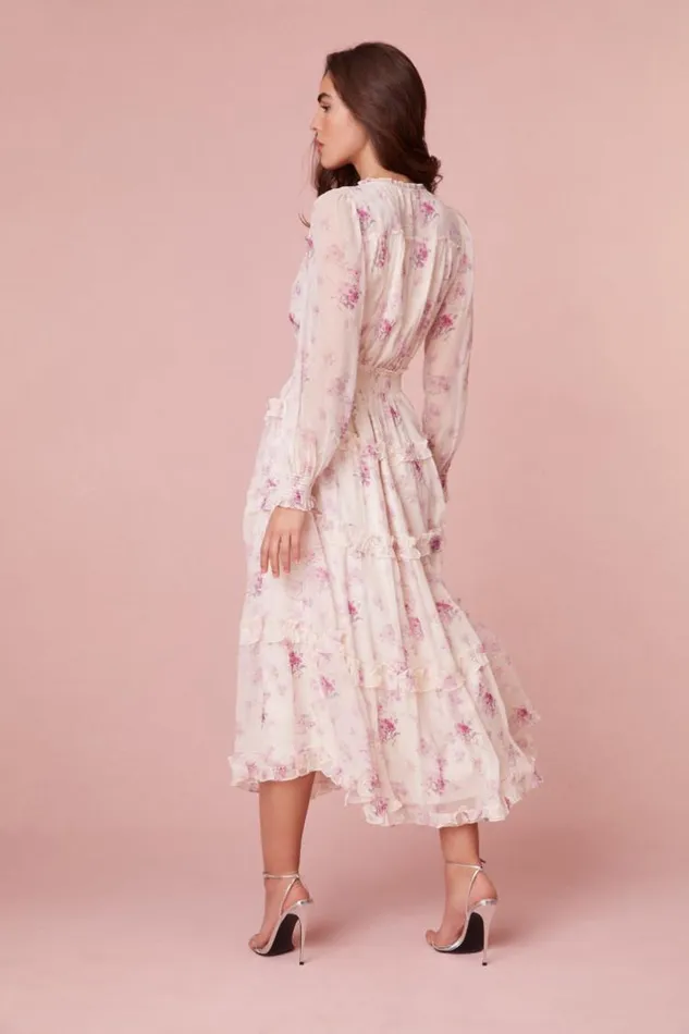 Women Kailo Midi Dress Warm Pink Cloud LoveShackFancy Dresses