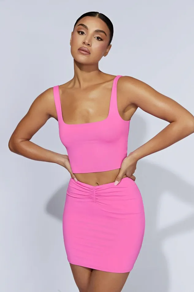 Women Kara Ruched Front Mini Skirt 8211 Bubblegum Pink Bubblegumpink Meshki Skirts Women Kara Ruched Front Mini Skirt 8211 Bubblegum Pink Bubblegumpink Meshki Skirts