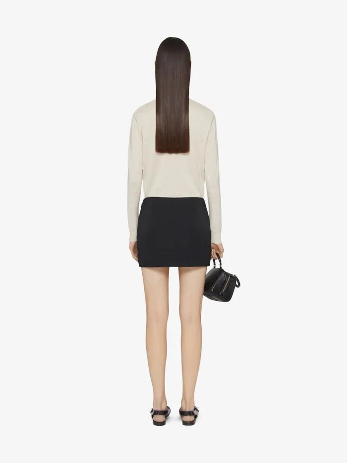 Women Knitwear Givenchy Cardigan In Wool With 4G Bow Detail Eggshell