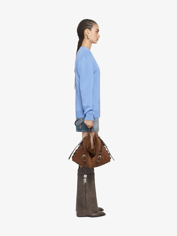 Women Knitwear Givenchy Sweater In Cashmere With Chain Detail Cornflower