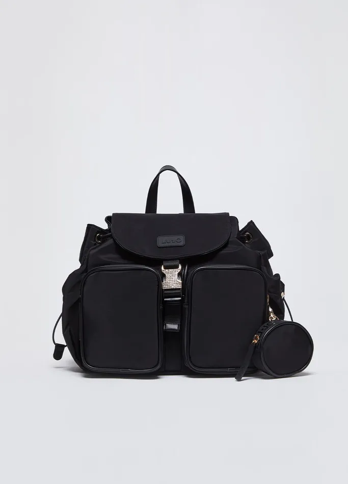 Women Liujo Backpacks Nylon Backpack Black