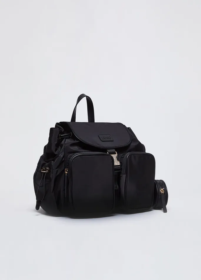 Women Liujo Backpacks Nylon Backpack Black