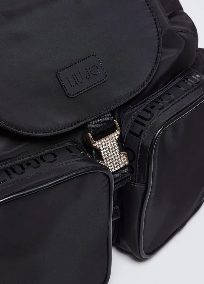 Women Liujo Backpacks Nylon Backpack Black