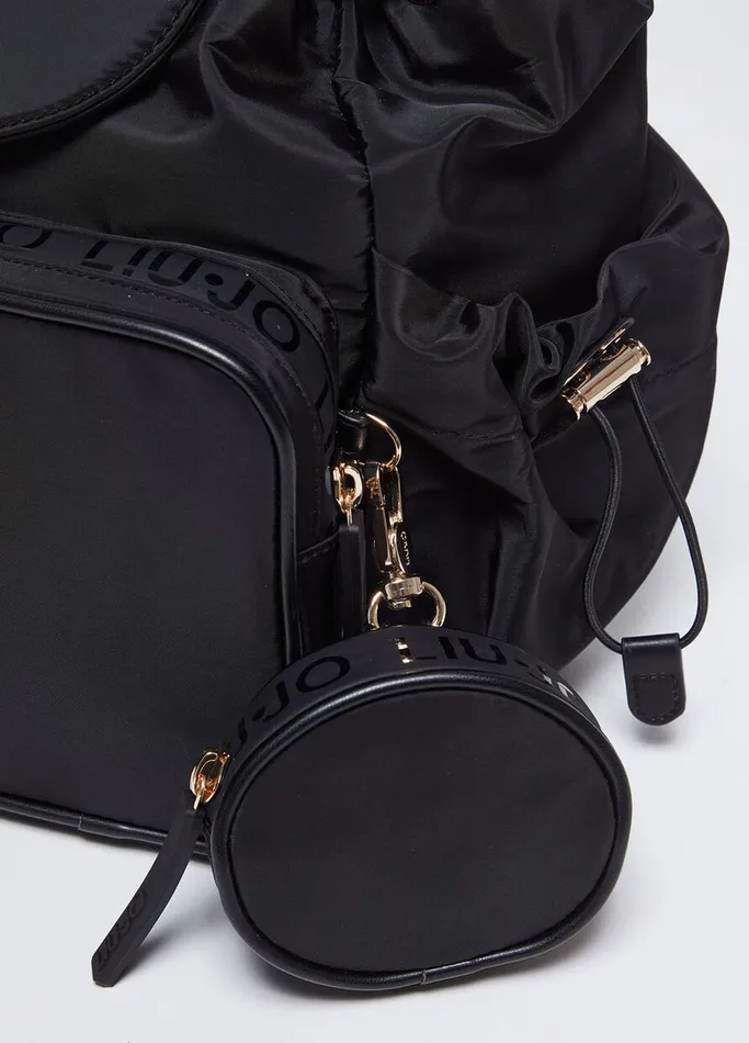 Women Liujo Backpacks Nylon Backpack Black