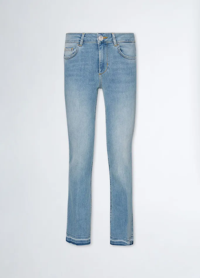 Women Liujo Bootcut Jeans Bootcut Bottom Up Jeans Light Blue Denim