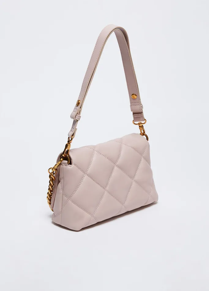 Women Liujo Crossbody Bags Large Lapuffy Matelass Bag Antique Pink