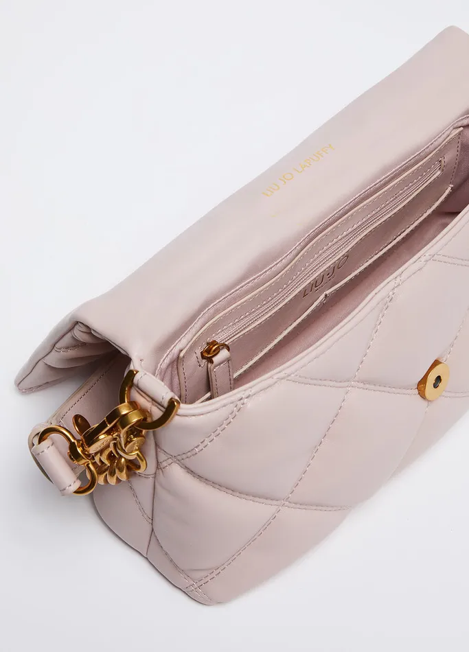 Women Liujo Crossbody Bags Large Lapuffy Matelass Bag Antique Pink