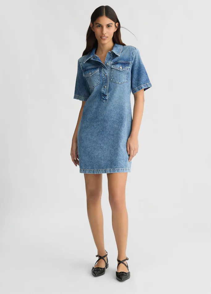Women Liujo Dresses Denim Dress Blue Denim