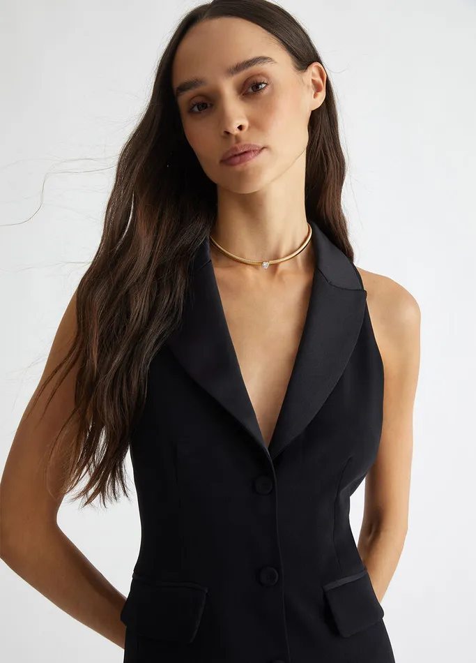 Women Liujo Dresses Envers Satin Dress Black