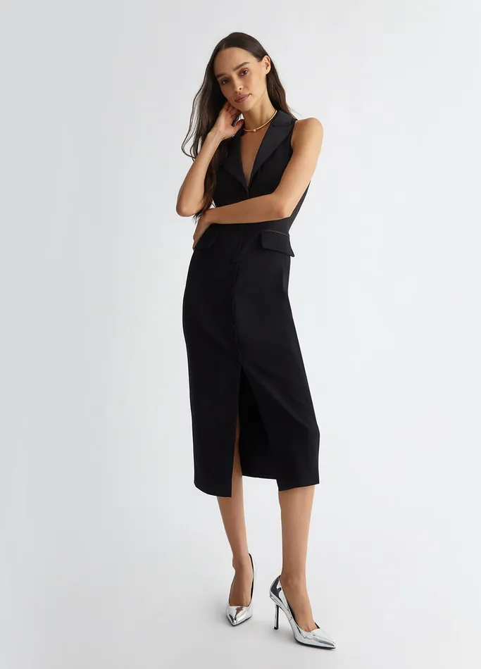 Women Liujo Dresses Envers Satin Dress Black