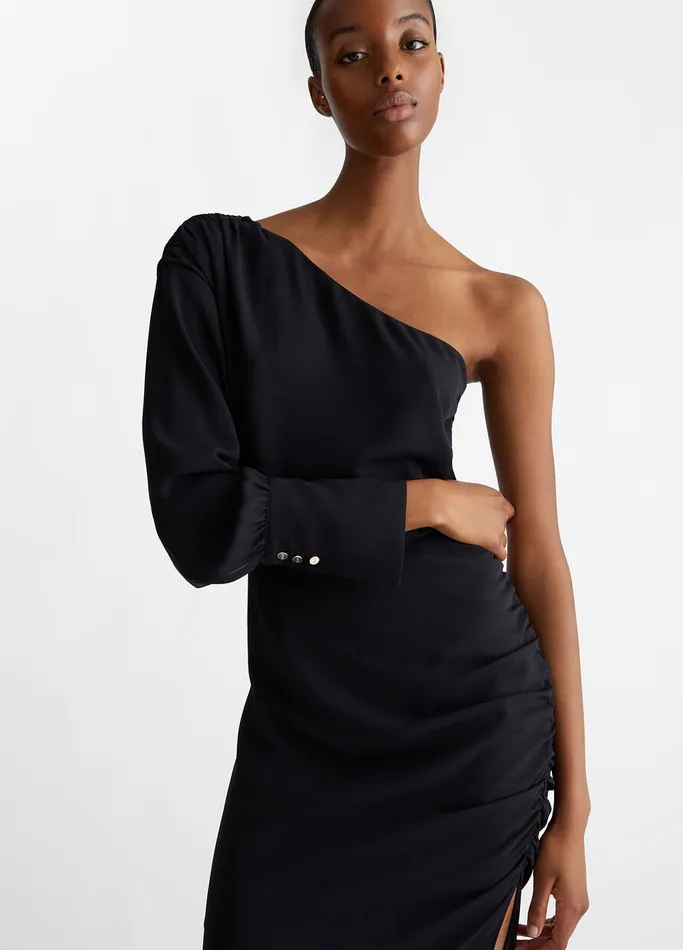 Women Liujo Dresses Smart OneShoulder Dress Black