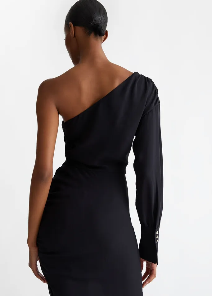 Women Liujo Dresses Smart OneShoulder Dress Black
