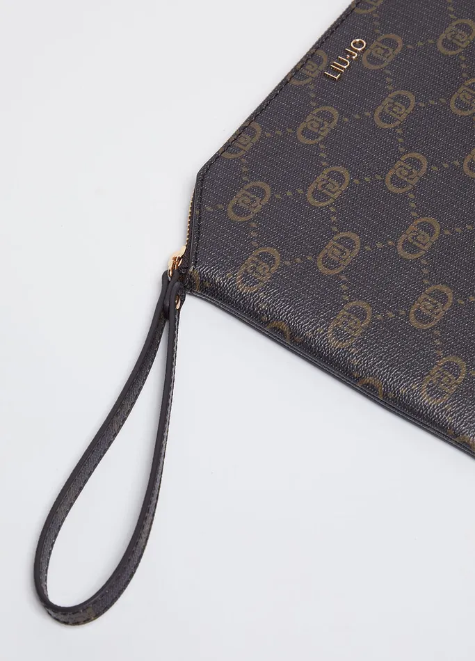 Women Liujo Handbags Clutch Bag With Logo Mocha