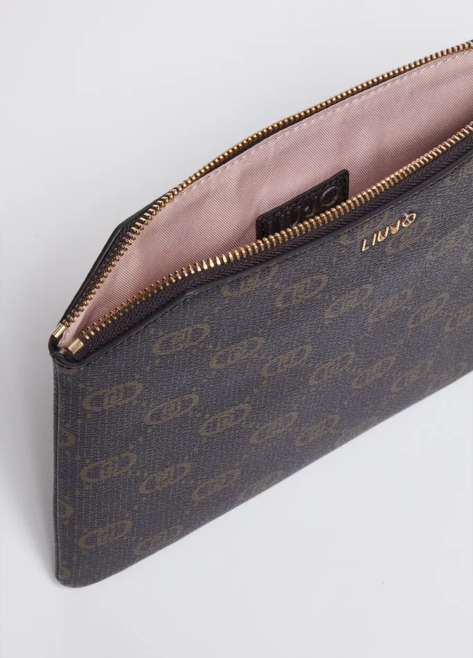 Women Liujo Handbags Clutch Bag With Logo Mocha