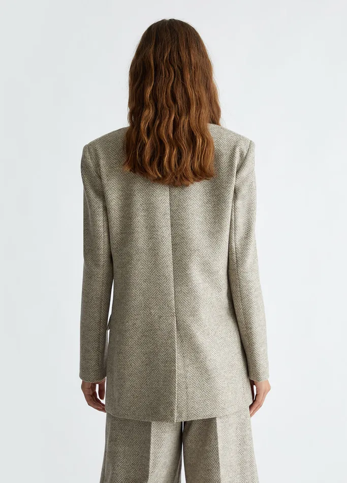 Women Liujo Jackets and Blazers Moretta Wool Blazer Brown
