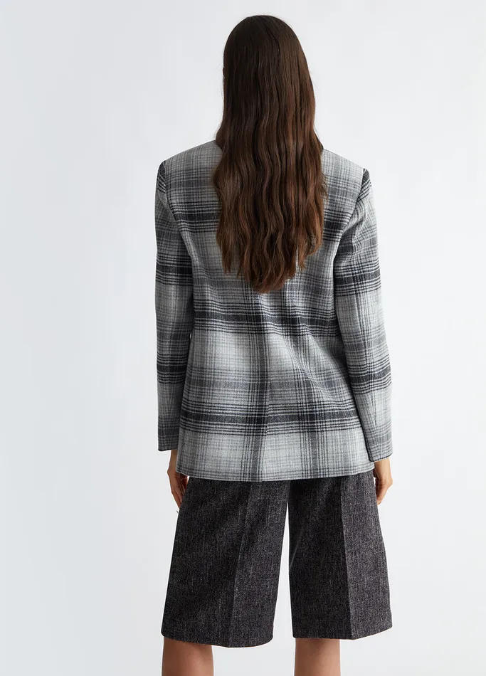 Women Liujo Jackets and Blazers Suit Blazer With Brooch Grey