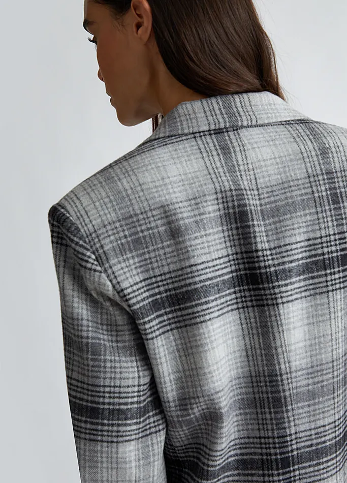 Women Liujo Jackets and Blazers Suit Blazer With Brooch Grey