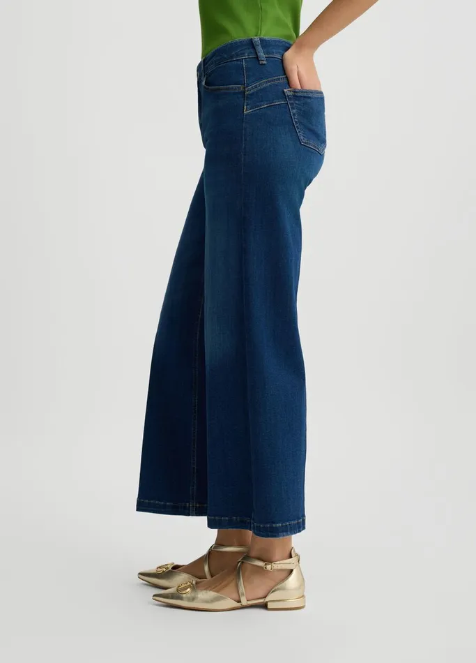 Women Liujo Jeans Dark Blue Cropped Jeans