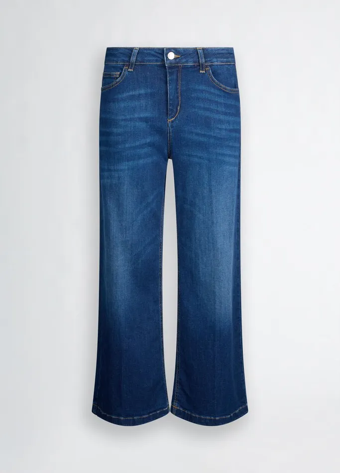 Women Liujo Jeans Dark Blue Cropped Jeans