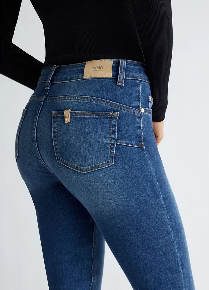 Women Liujo Jeans HighWaisted Skinny Jeans Blue Denim