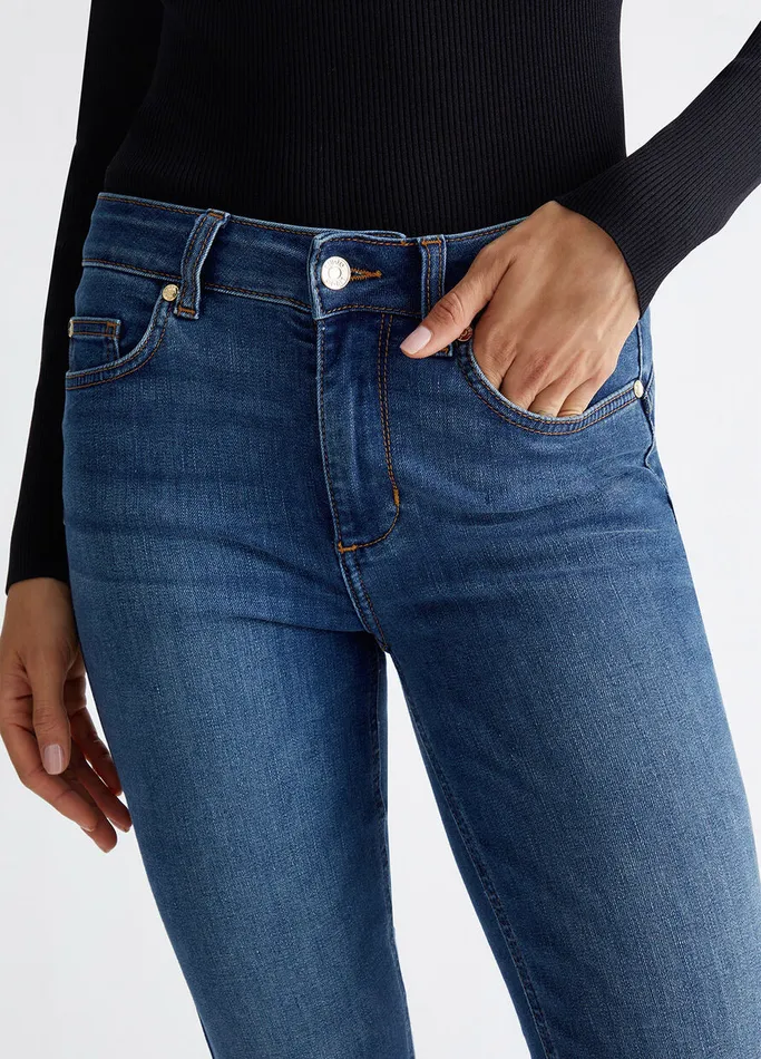 Women Liujo Jeans HighWaisted Skinny Jeans Blue Denim