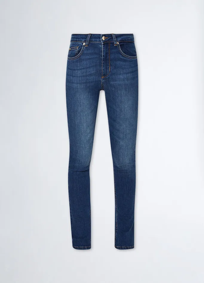 Women Liujo Jeans HighWaisted Skinny Jeans Blue Denim