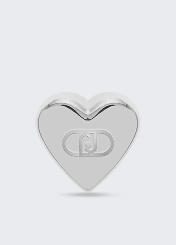 Women Liujo Jewelry HeartShaped Earrings Silver Tone