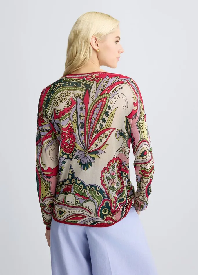 Women Liujo Jumpers and Cardigans FoulardPrint Jumper Foulard Print