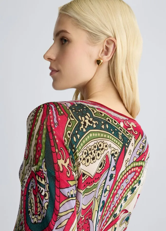 Women Liujo Jumpers and Cardigans FoulardPrint Jumper Foulard Print