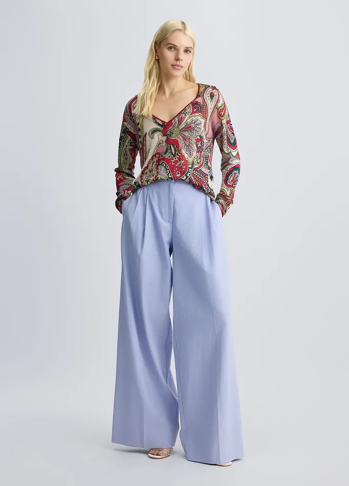 Women Liujo Jumpers and Cardigans FoulardPrint Jumper Foulard Print