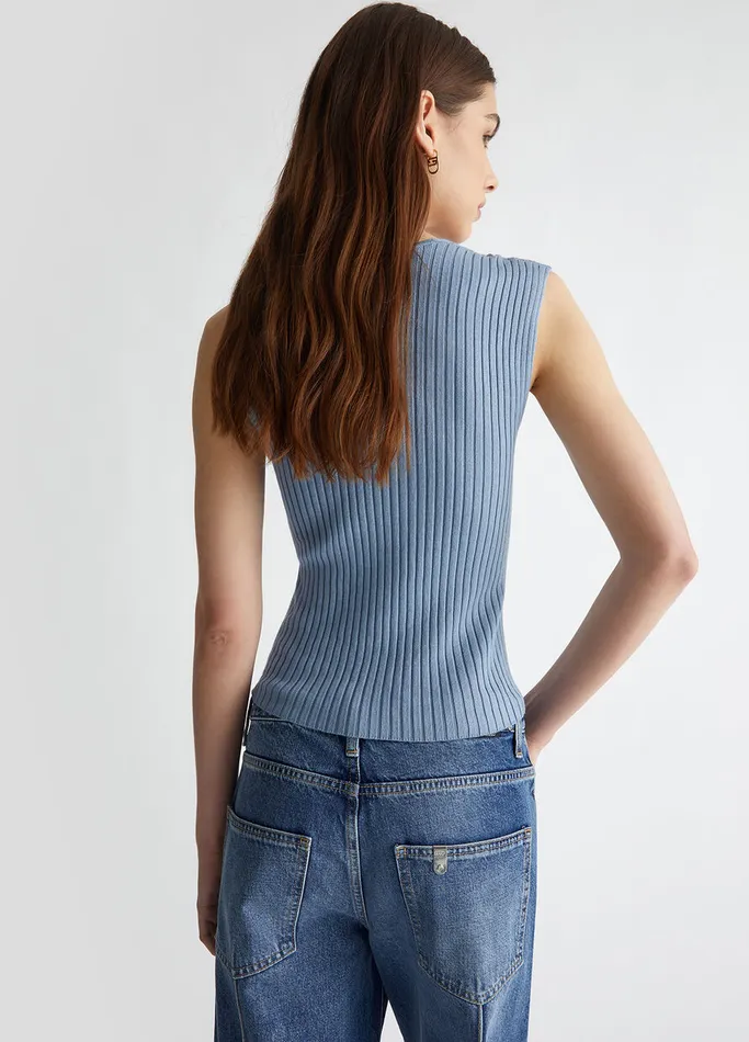 Women Liujo Jumpers and Cardigans Knit Top Light Blue