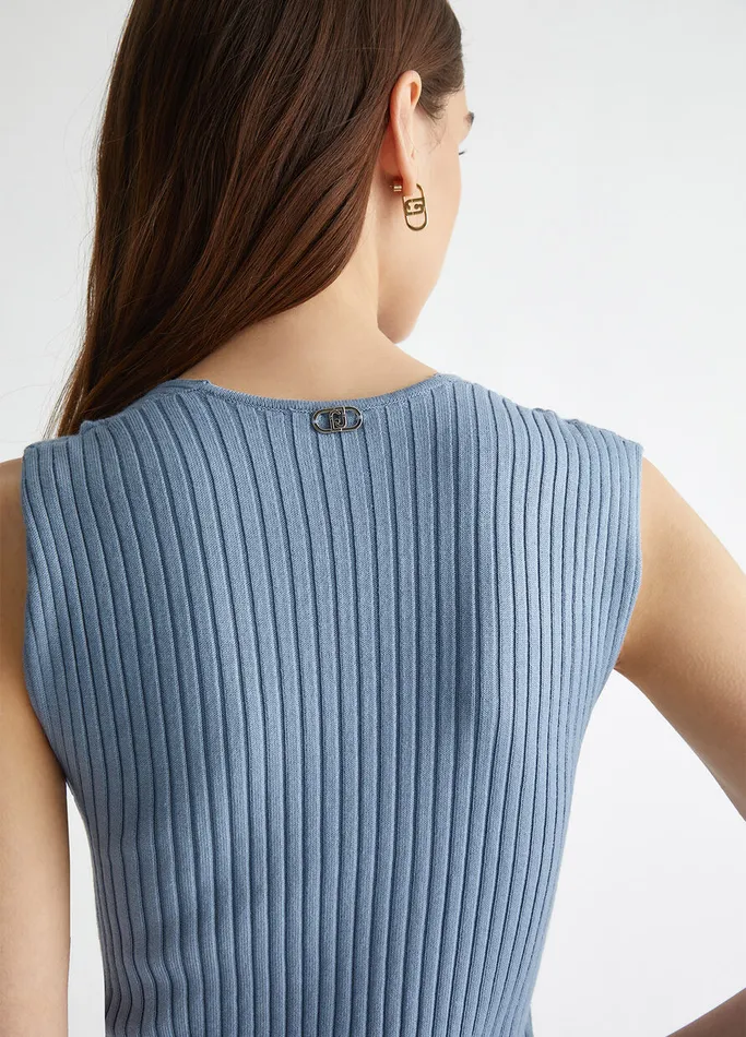 Women Liujo Jumpers and Cardigans Knit Top Light Blue