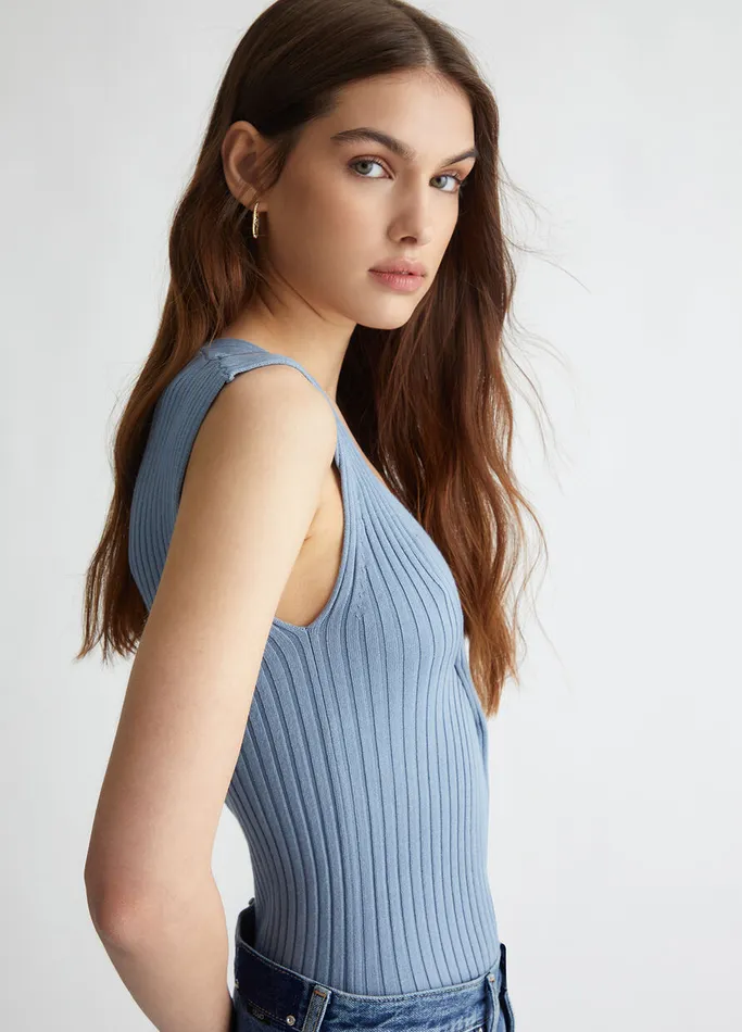 Women Liujo Jumpers and Cardigans Knit Top Light Blue