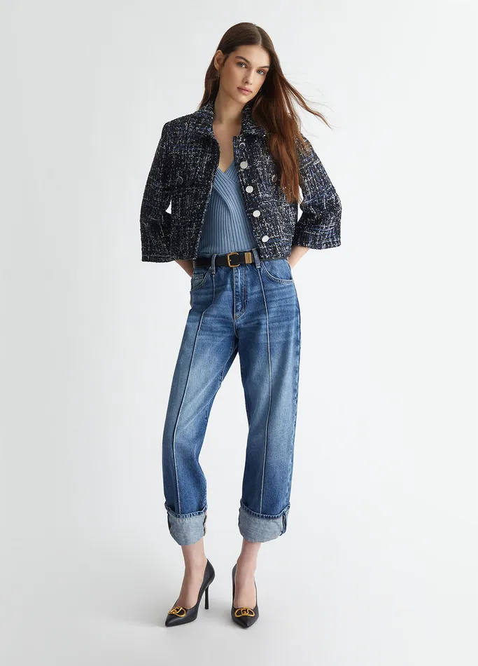 Women Liujo Jumpers and Cardigans Knit Top Light Blue