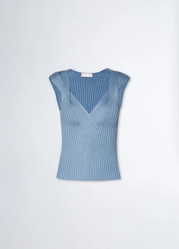 Women Liujo Jumpers and Cardigans Knit Top Light Blue