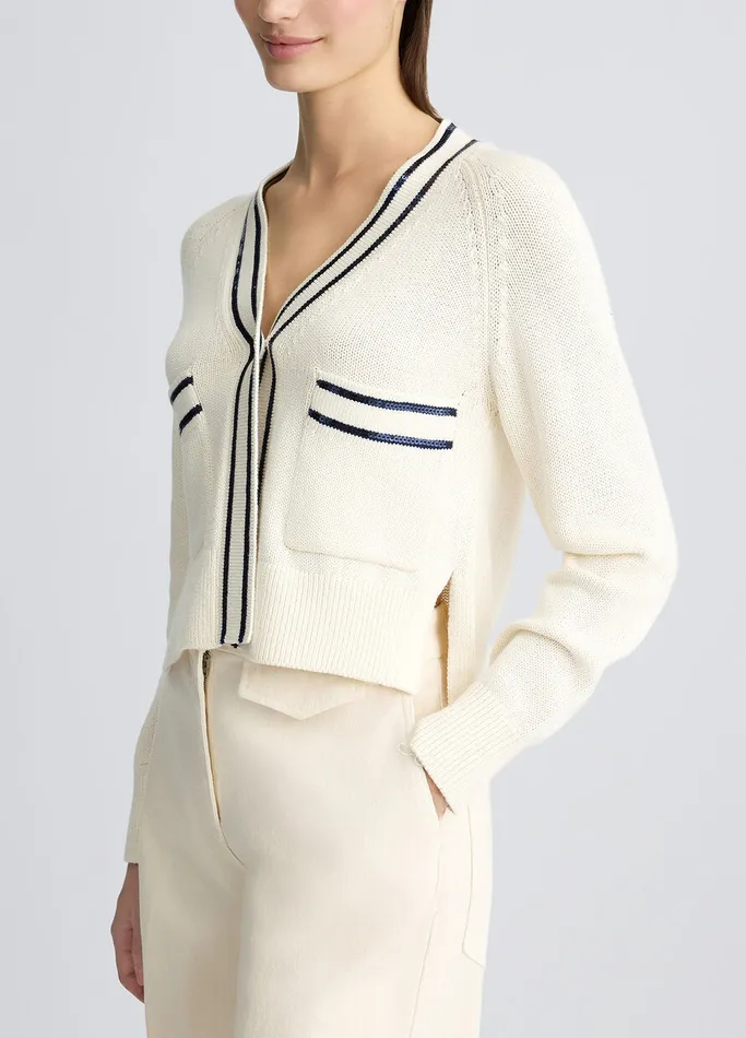 Women Liujo Jumpers and Cardigans White Cardigan With Sequins