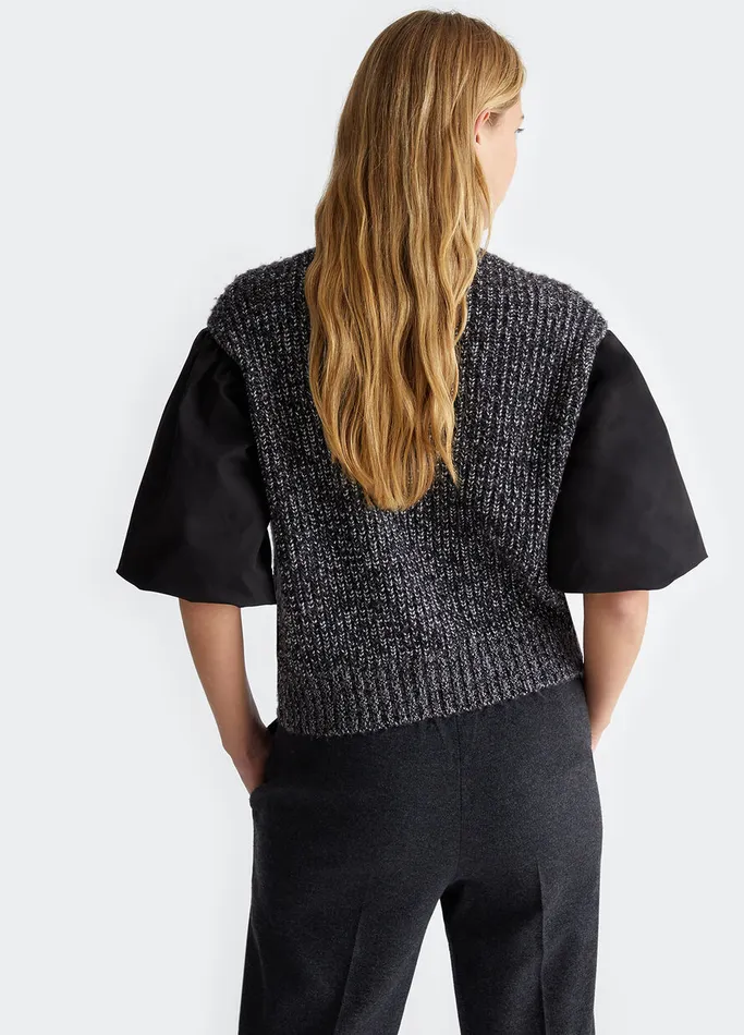 Women Liujo Jumpers and Cardigans Wool And Lurex Sweater Black