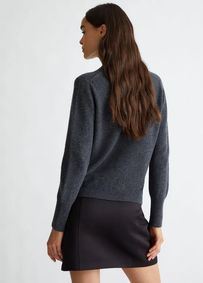 Women Liujo Jumpers and Cardigans Wool Jumper Anthracite