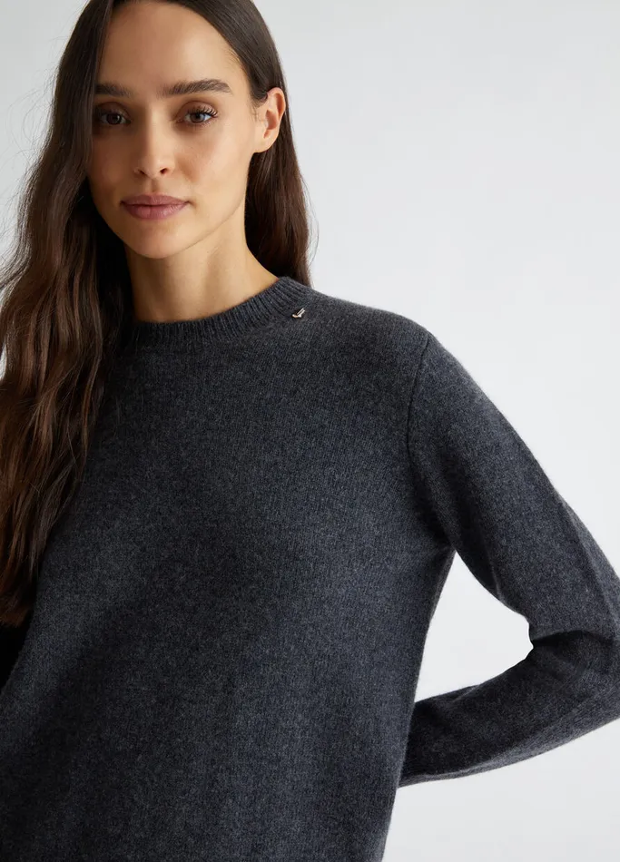 Women Liujo Jumpers and Cardigans Wool Jumper Anthracite
