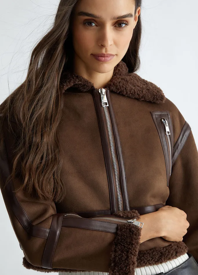 Women Liujo Outerwear Coated Fabric Jacket Brown
