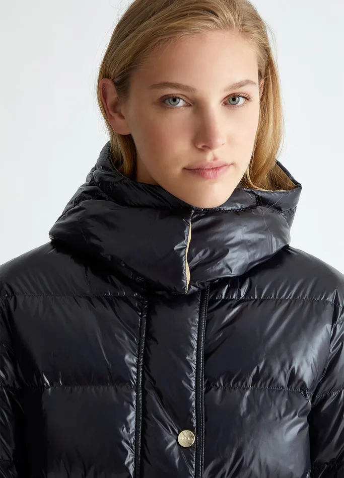 Women Liujo Outerwear Padded Jacket With Hood Black