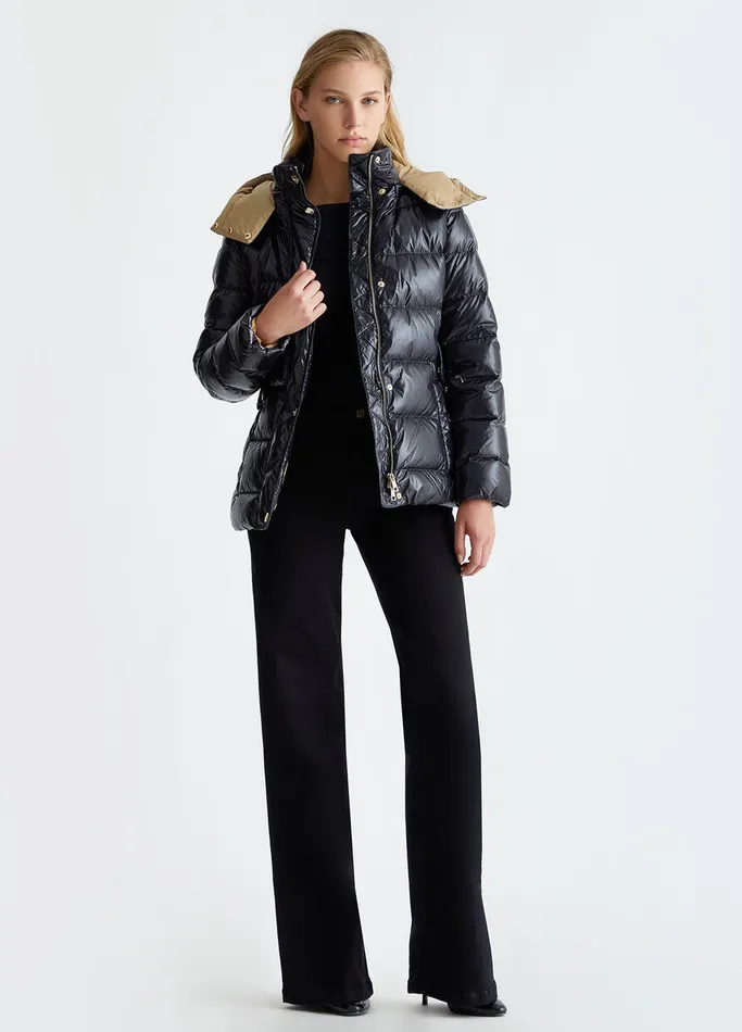 Women Liujo Outerwear Padded Jacket With Hood Black