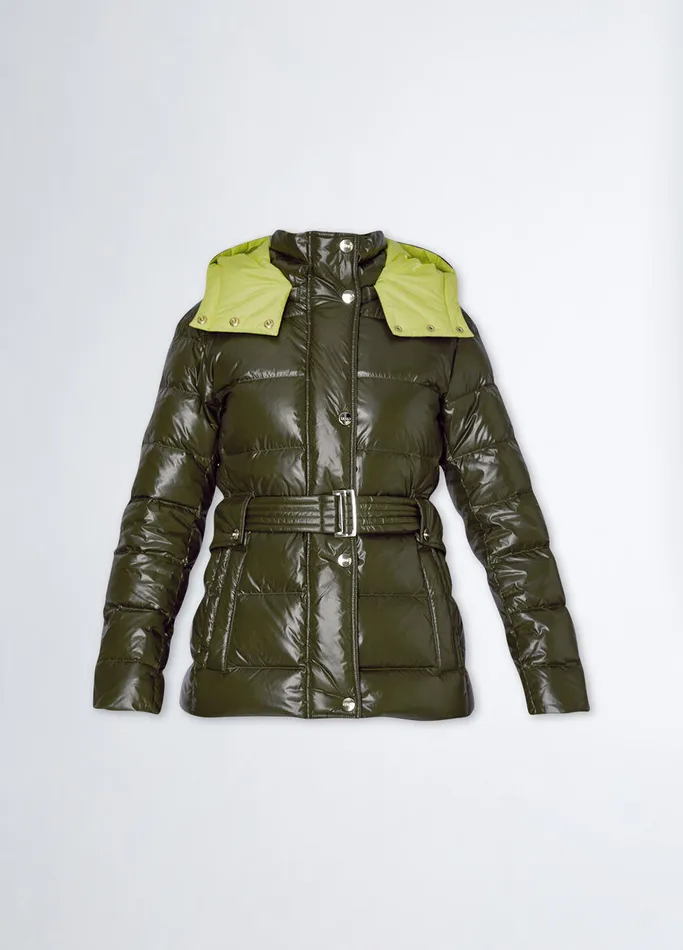 Women Liujo Outerwear Padded Jacket With Hood Green