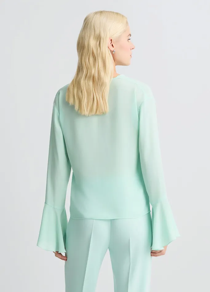 Women Liujo Party Georgette Blouse Mint