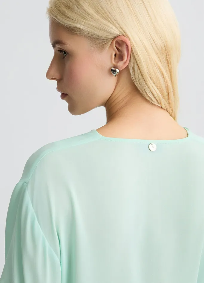 Women Liujo Party Georgette Blouse Mint