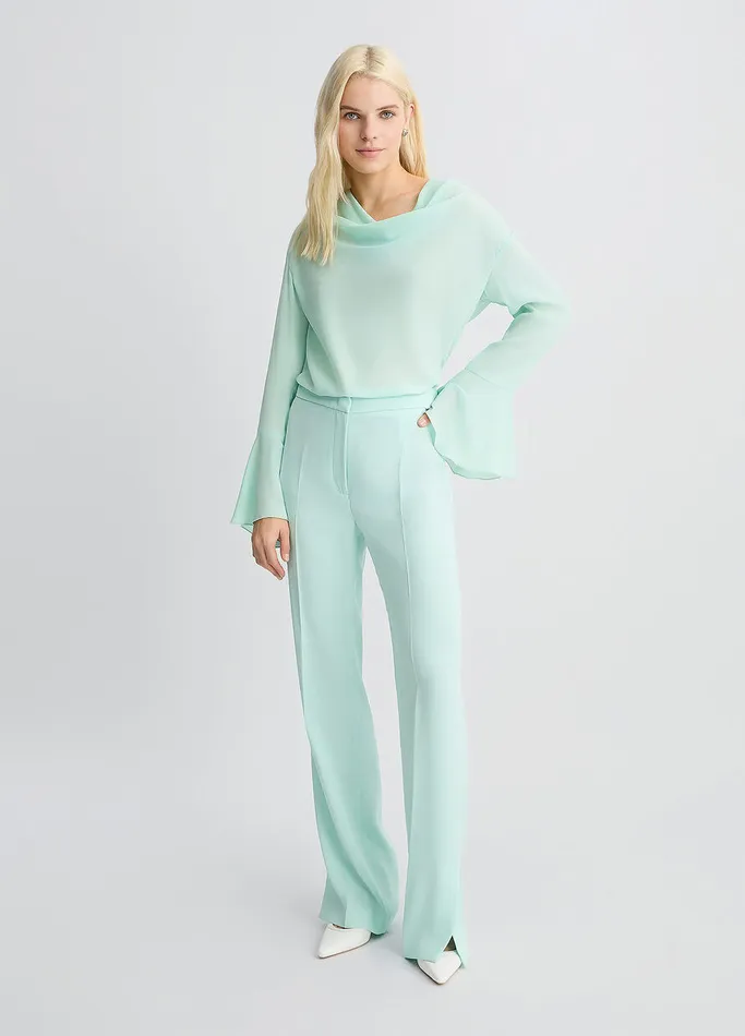 Women Liujo Party Georgette Blouse Mint